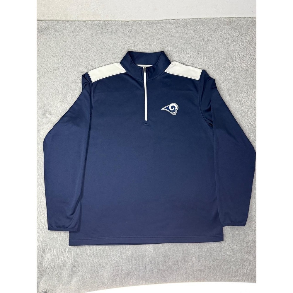 Rams Sweater Mens Extra Large Pullover QuarterZip